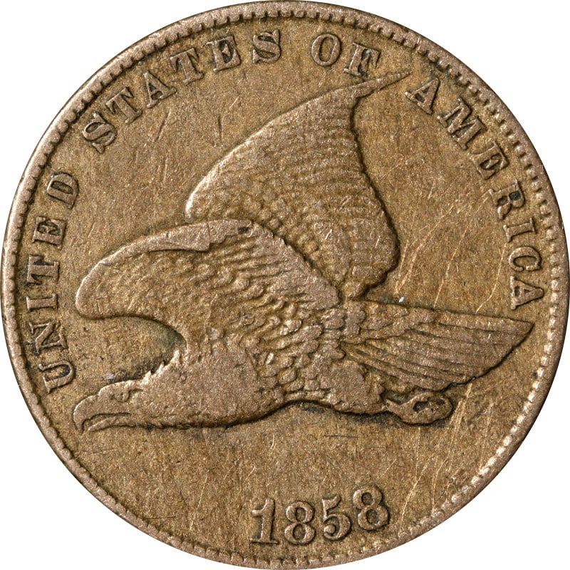 1858 Flying Eagle Cent Copper US Coin SL (1 of 2)