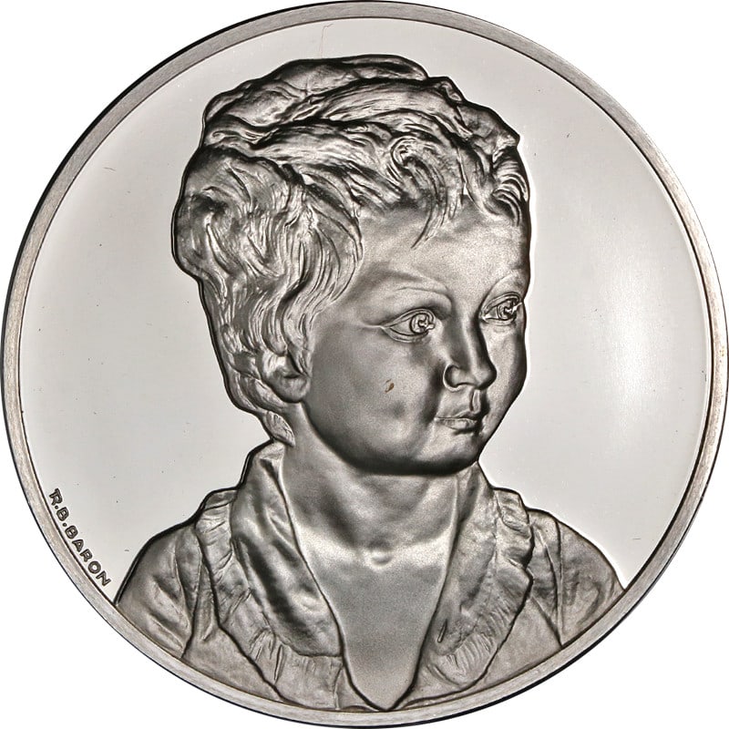 Sterling Silver Treasures of the Louvre .925 39g Alexandre Brongniart Bust (1 of 2)