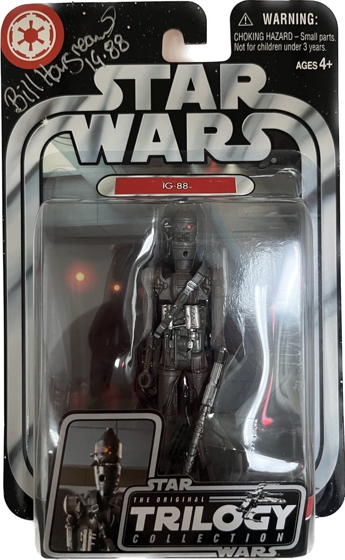 Bill Hargreaves Signed IG-88 Action Figure Star Wars 2004 Beckett Authenticated: Bill Hargreaves Signed IG-88 Action Figure Star Wars 2004 Beckett Authenticated This is a signed 2004 Star Wars The Original Trilogy Collection action figure of IG-88, the infamous bounty hunter. The 