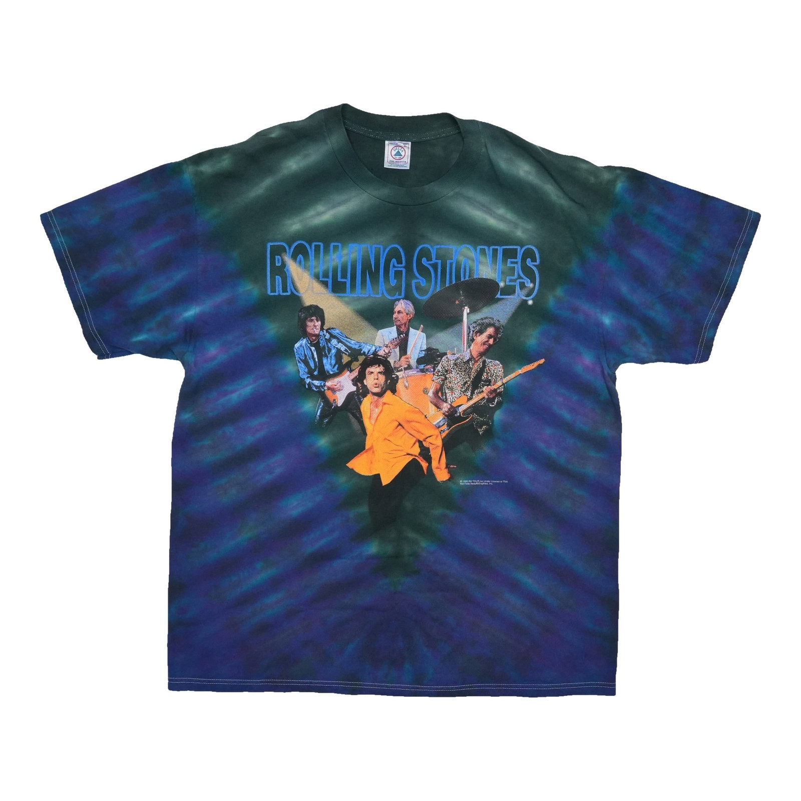 Tie-Dye 1999 Rolling Stones No Security Cotton T Shirt XL: Tie-Dye 1999 Rolling Stones No Security Cotton T Shirt XL Original vintage 1999 Rolling Stones No Security Tour shirt in tie-dye. This is a true vintage shirt, not a modern reproduction. It is in good