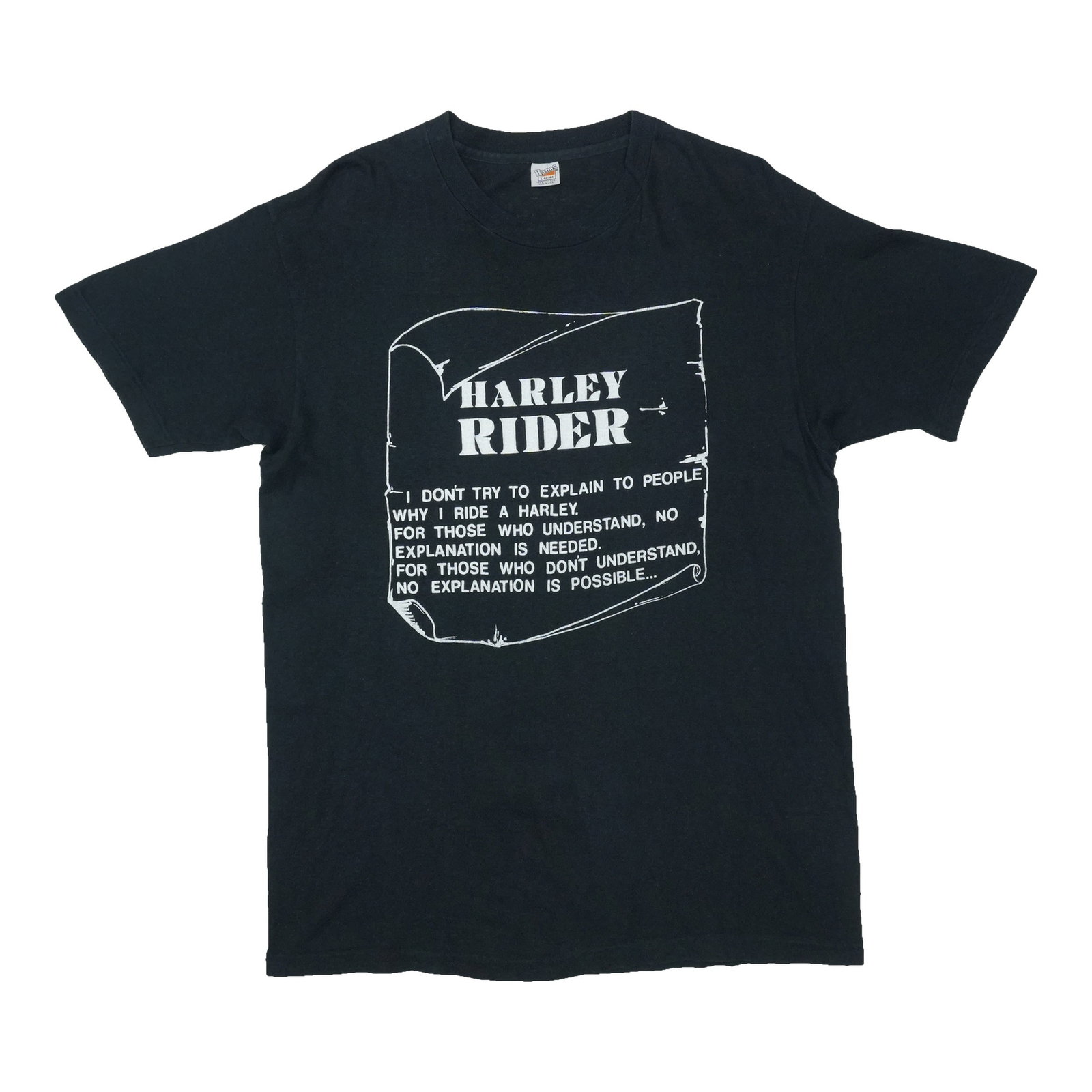 Harley Davidson Those Who Understand Black Cotton T Shirt Large: Harley Davidson Those Who Understand Black Cotton T Shirt Large Original vintage 1980s Harley Davidson Those Who Understand Shirt. This is a true vintage shirt, not a modern reproduction. It is in exc
