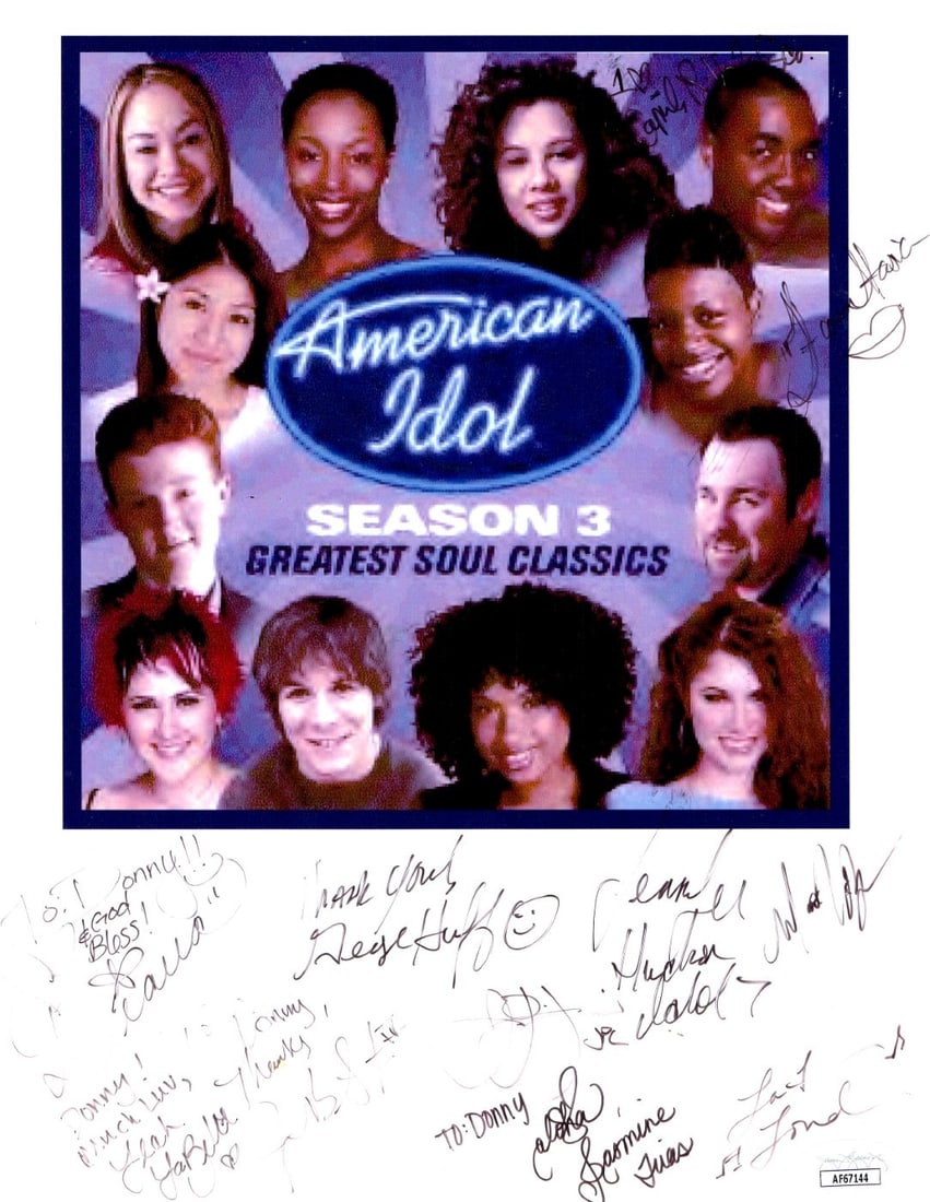 American Idol S3 Cast Autographed Photo 8.5x11 Jennifer Hudson JSA (1 of 2)