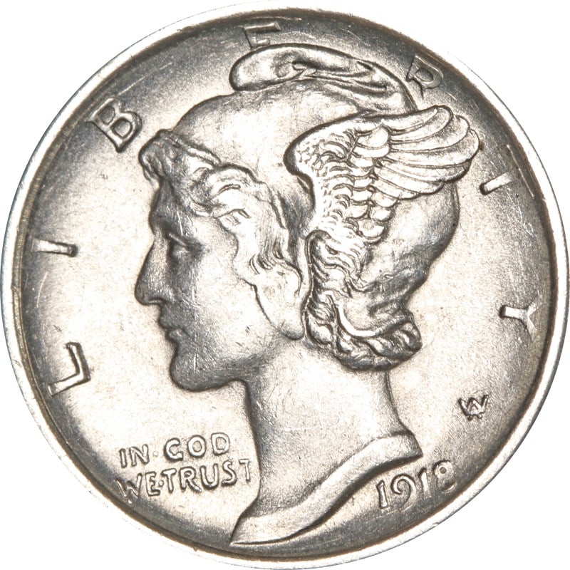 1918 D Silver Mercury Dime United States Coin: 1918 D Silver Mercury Dime United States Coin 1918-D Mercury Dime from the United States. This pre-owned coin is composed of silver and is listed as circulated and uncertified. Specifications Item Typ