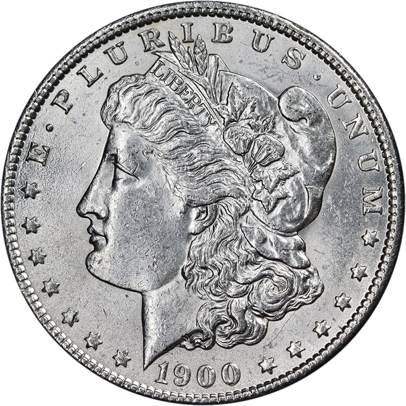 Uncirculated 1900 O Over CC Morgan Silver Dollar Brilliant Luster Key Date: Uncirculated 1900 O Over CC Morgan Silver Dollar Brilliant Luster Key Date This 1900-O/CC Morgan Silver Dollar is an uncirculated coin featuring a bright white appearance, strong O/CC mintmark, and at