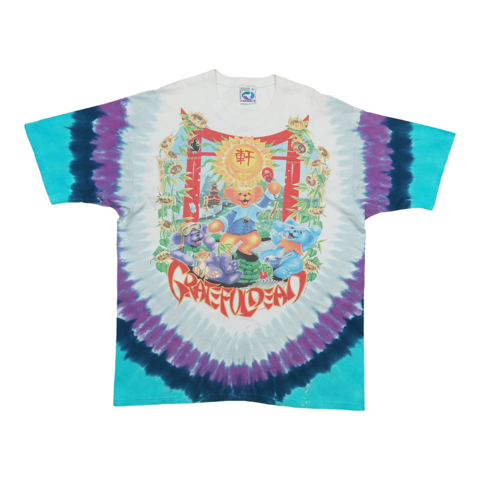 Vintage 1997 Grateful Dead China Rider XL Tie Dye Cotton Shirt (1 of 7)
