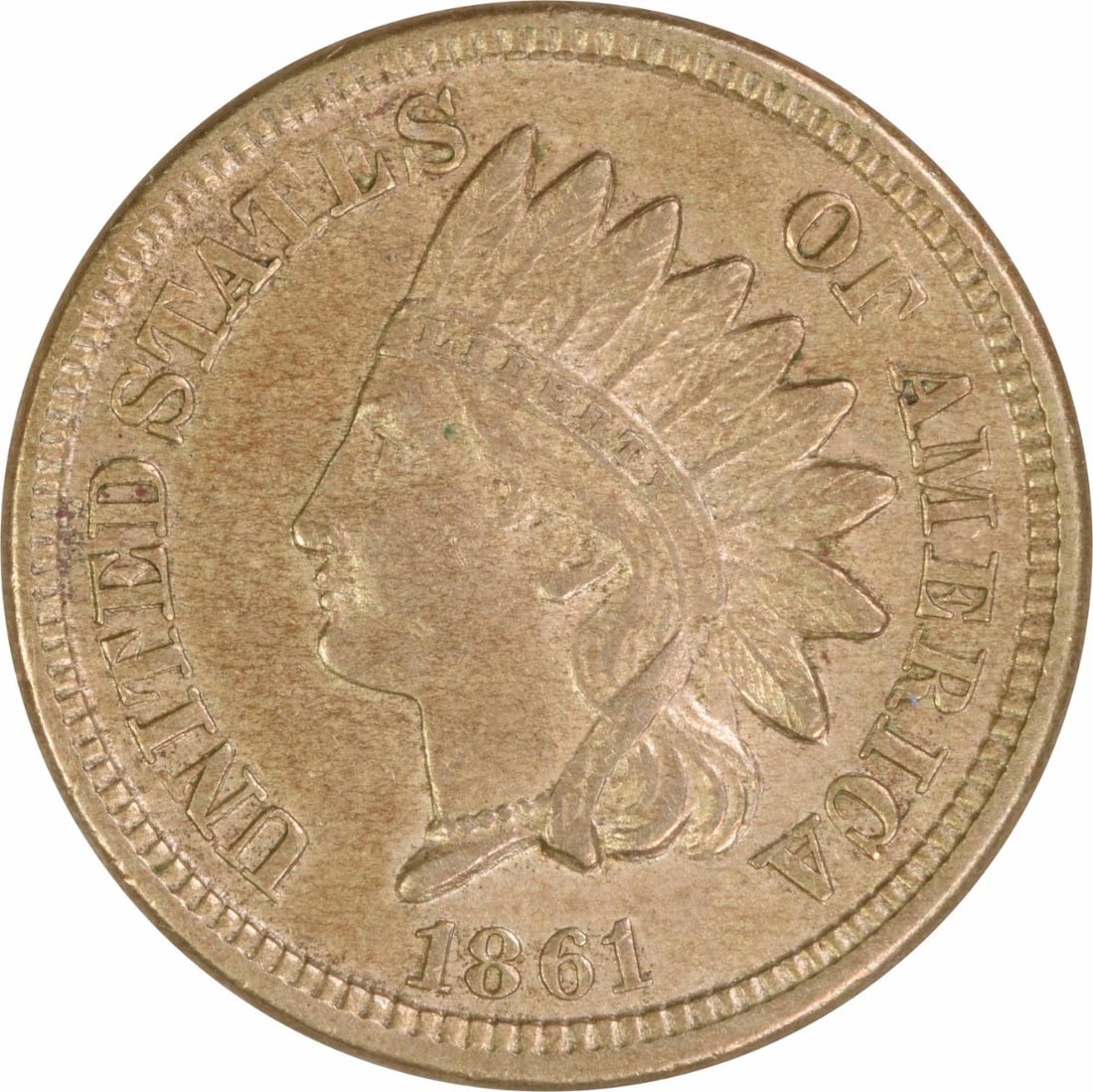 1861 Indian Head Small Cent AU Copper Uncertified: 1861 Indian Head Small Cent AU Copper Uncertified 1861 Indian Head small cent from the United States. This pre-owned coin is uncertified, circulated, and graded AU. Specifications Year: 1861 Coin: Ind