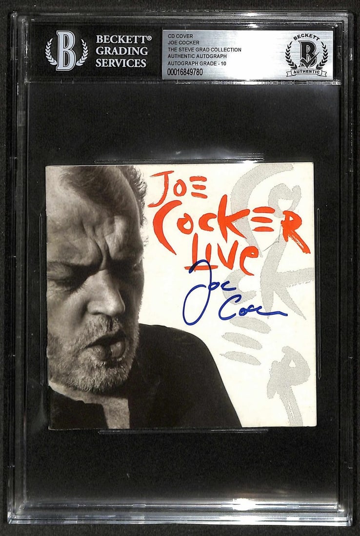 Beckett slabbed Joe Cocker signed CD cover Joe Cocker Live Auto 10 (1 of 1)