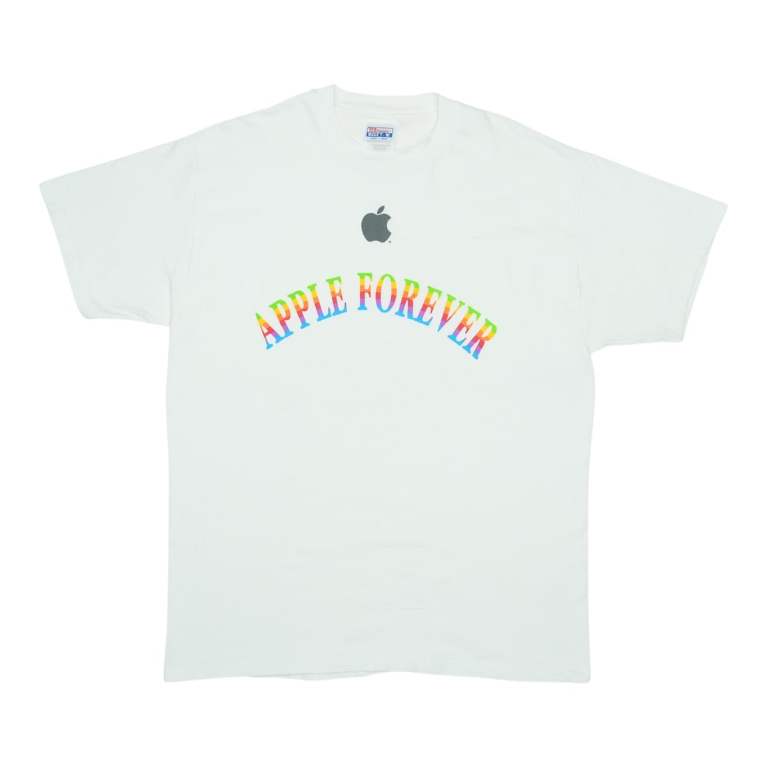 Vintage 1990s Apple Forever White Cotton T-Shirt Size Large (1 of 4)
