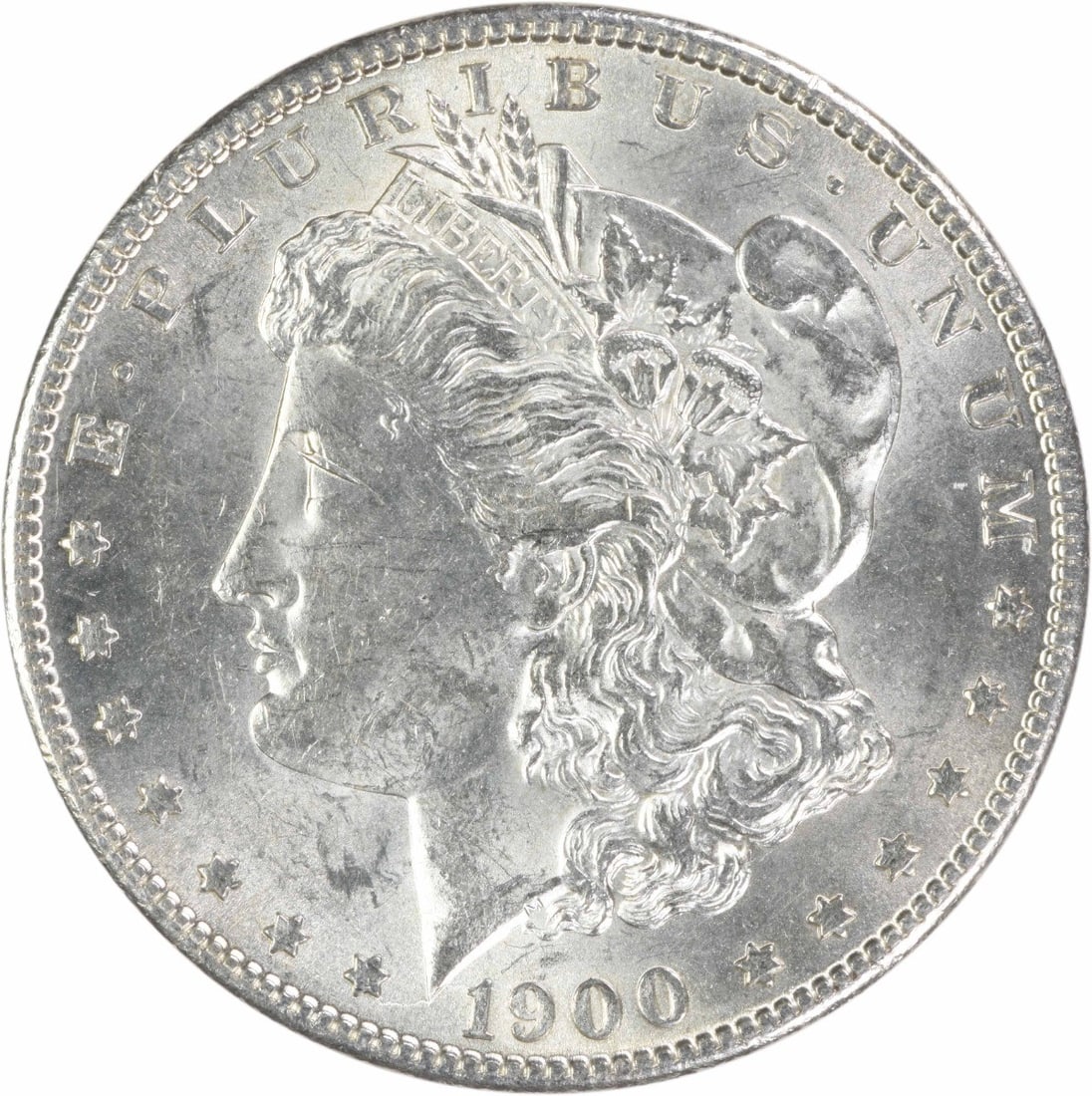 1900 S Morgan Dollar $1 Uncirculated Uncertified Silver Coin: 1900 S Morgan Dollar $1 Uncirculated Uncertified Silver Coin 1900-S Morgan Silver Dollar in uncirculated condition. This pre-owned coin is an uncertified example of the classic Morgan dollar series de