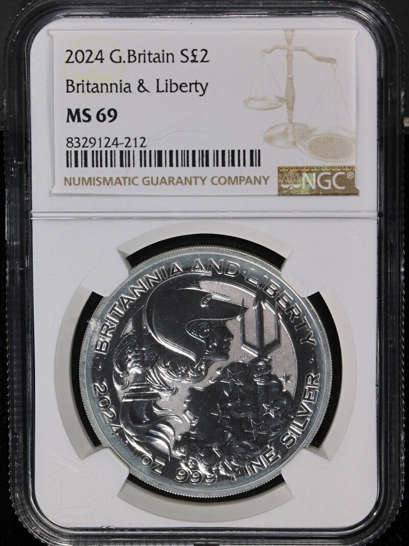 2024 Great Britain 11 Coin Silver Britannia and Liberty Set NGC MS69 (1 of 3)