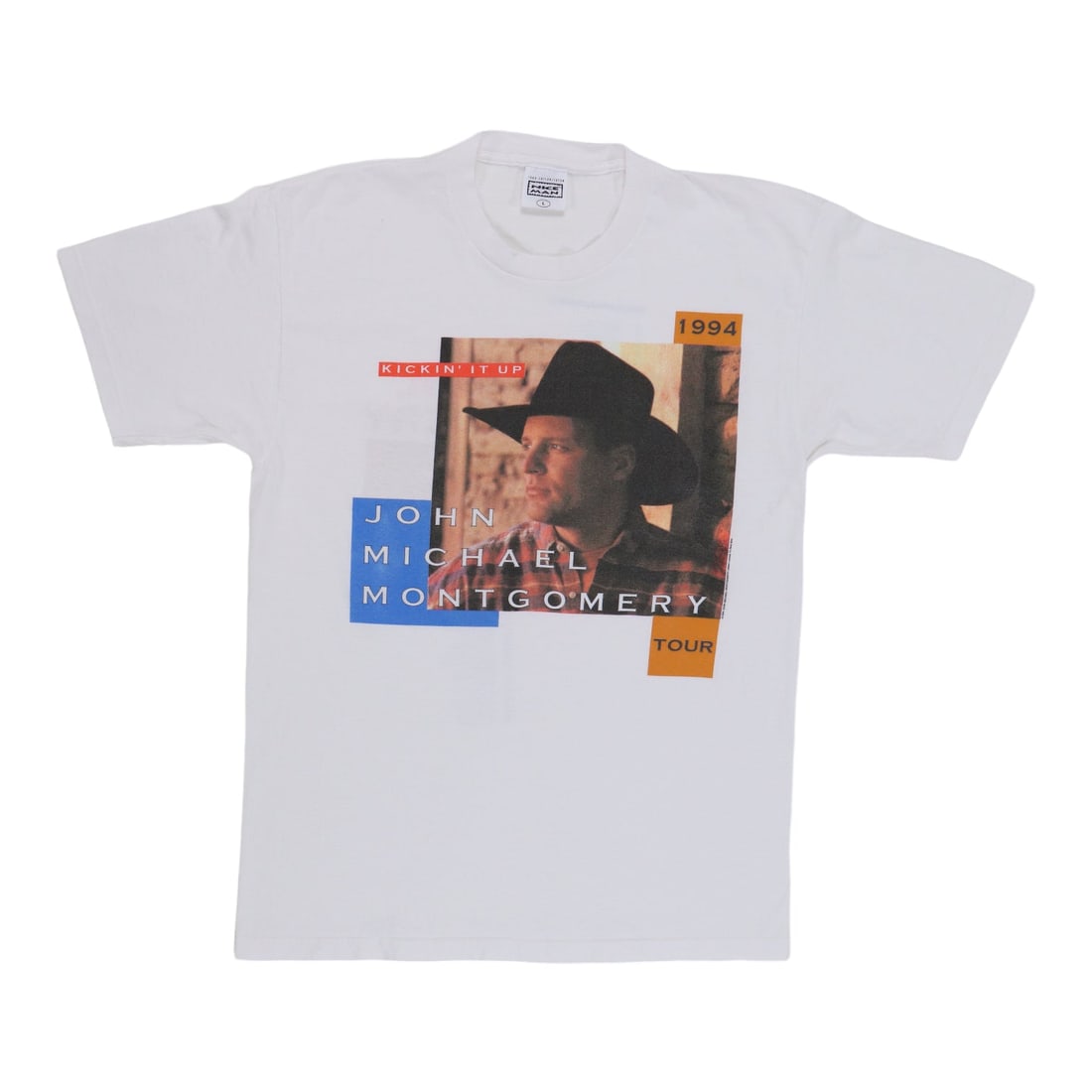 Vintage 1994 Kickin' It Up Tour John Michael Montgomery White Cotton Shirt: Vintage 1994 Kickin' It Up Tour John Michael Montgomery White Cotton Shirt This is an original vintage 1994 John Michael Montgomery Kickin' It Up Tour shirt, featuring graphics on both the front and b