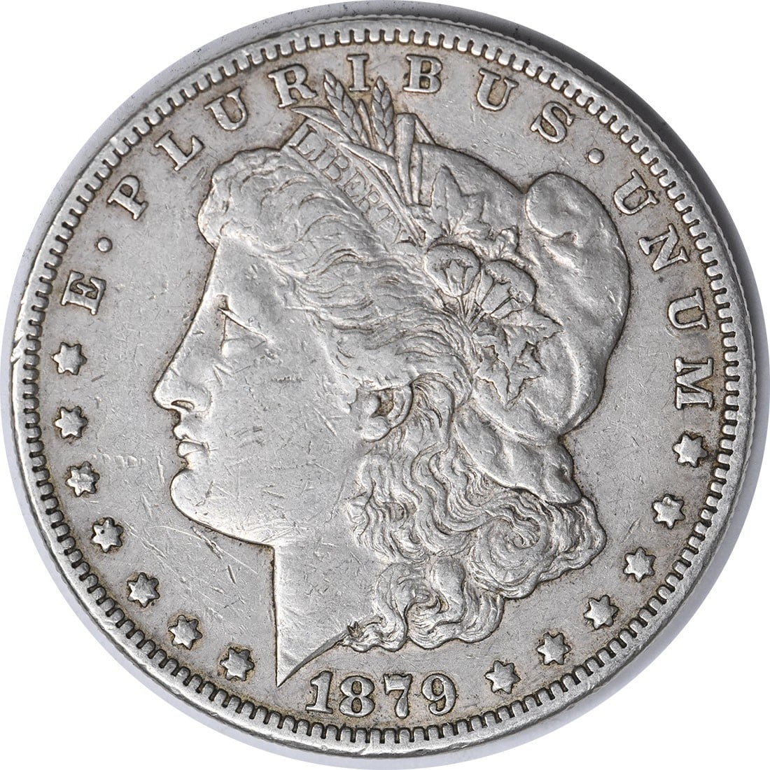 1879-S Morgan Silver Dollar Reverse of 1878 Uncertified Coin: 1879-S Morgan Silver Dollar Reverse of 1878 Uncertified Coin This 1879-S Morgan Silver Dollar features the Reverse of 1878 design and is in Extra Fine (XF) condition. Struck at the San Francisco Mint,
