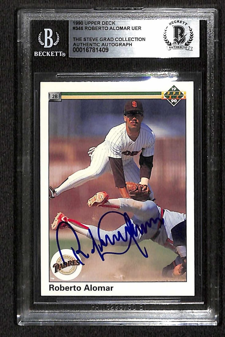 Roberto Alomar Signed 1990 Upper Deck #346 Card Beckett Authenticated (1 of 1)