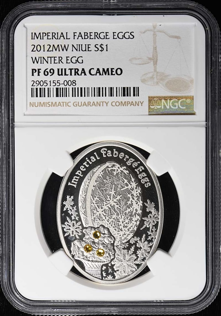 Niue 2012 Winter Egg $1 Coin NGC PR69 (1 of 2)