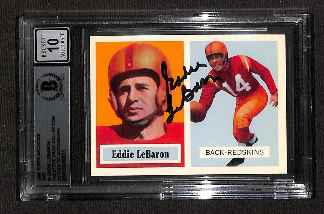 Eddie LeBaron Signed 1994 Topps Archives 1957 #1 Autographed Card Grade 10 Beckett (1 of 1)