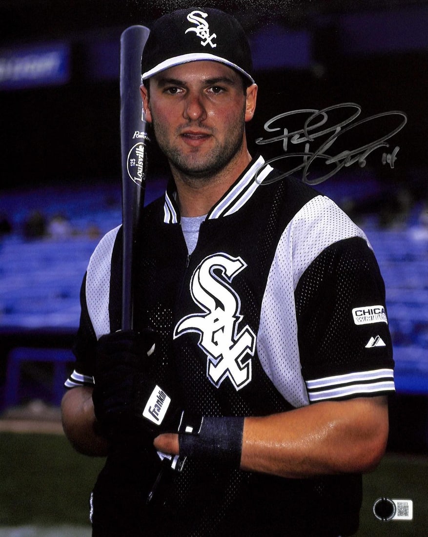 11x14 Beckett Authenticated Paul Konerko autographed White Sox photo: 11x14 Beckett Authenticated Paul Konerko autographed White Sox photo This autographed 11x14 photograph features Paul Konerko, former star of the Chicago White Sox, captured in his White Sox uniform ho