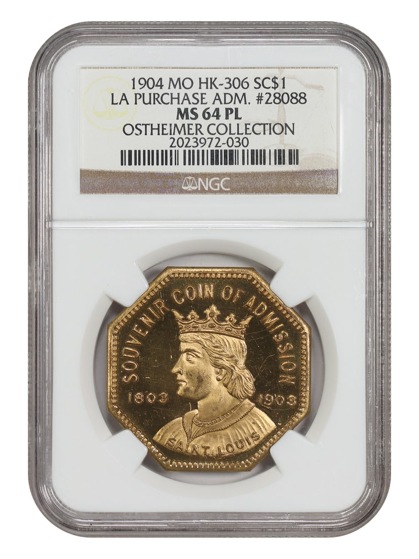 1904 Brass So-Called Dollar Medal HK-306 NGC MS64PL ex Osth (1 of 4)