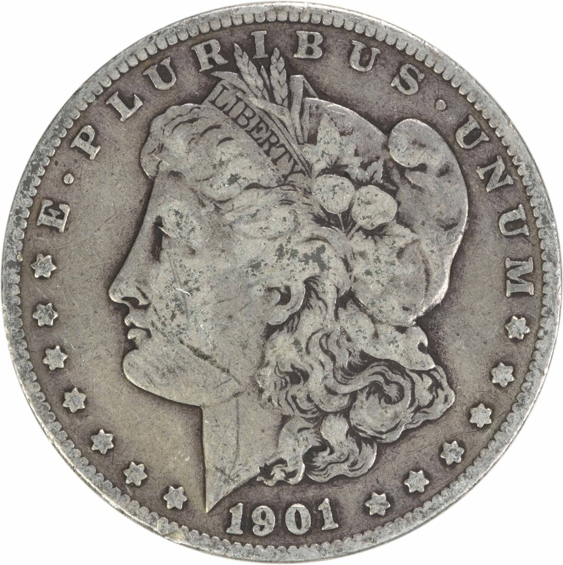1901-S Morgan Silver Dollar Coin 90% Silver Uncertified: 1901-S Morgan Silver Dollar Coin 90% Silver Uncertified This 1901-S Morgan Silver Dollar is a classic collectible coin that showcases the artistry of designer George T. Morgan. With a composition of 9