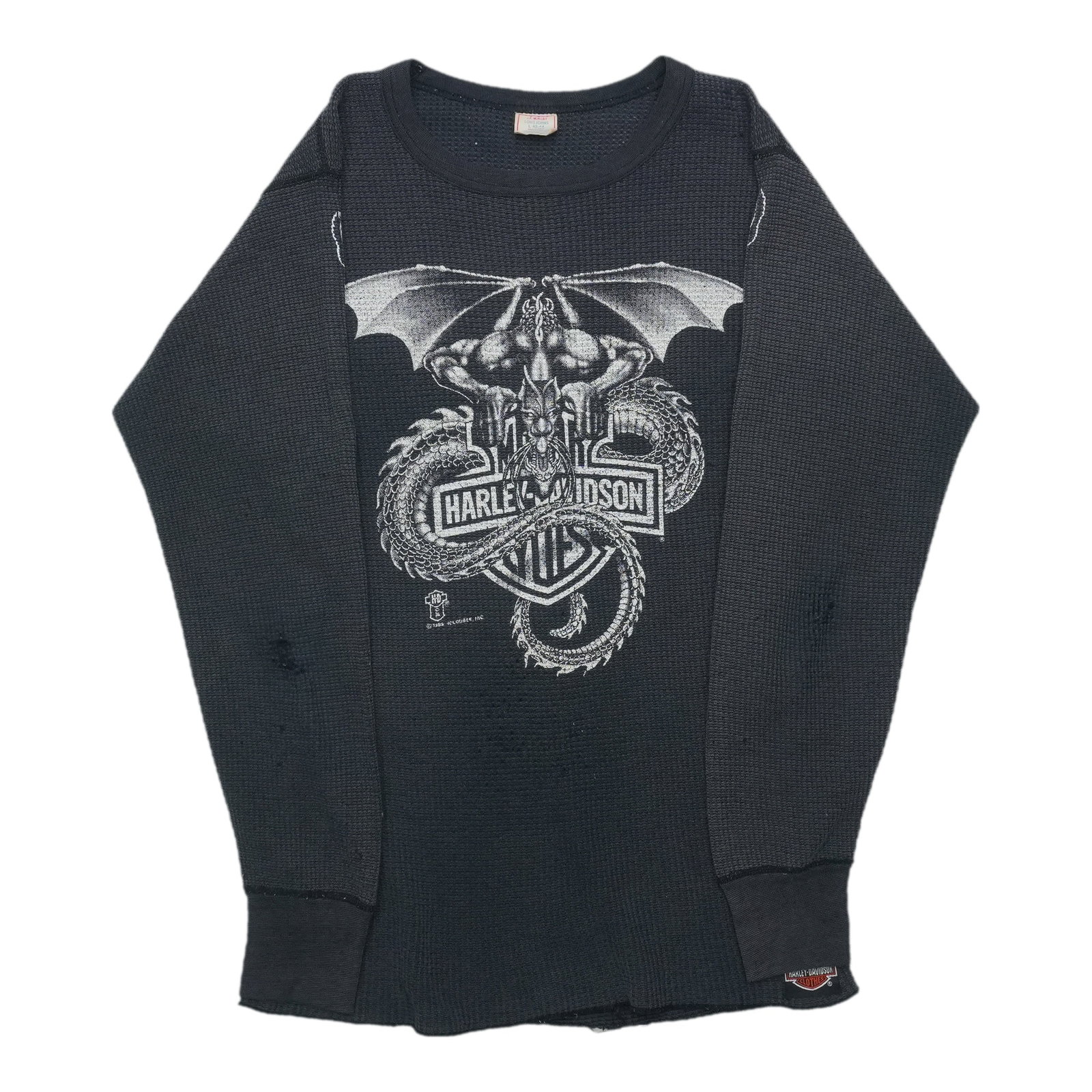 Harley Davidson black thermal shirt Twin Cities Savage Minnesota Large (1 of 10)