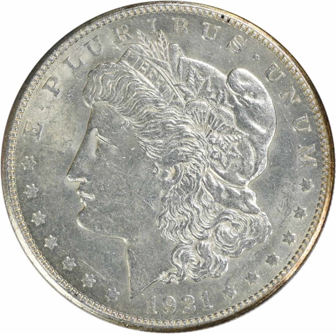 1921 San Francisco Morgan Dollar Silver Brilliant Uncirculated Uncertified: 1921 San Francisco Morgan Dollar Silver Brilliant Uncirculated Uncertified This is a 1921-S Morgan Silver Dollar from the United States, featuring a Brilliant Uncirculated (BU) grade. The coin is comp