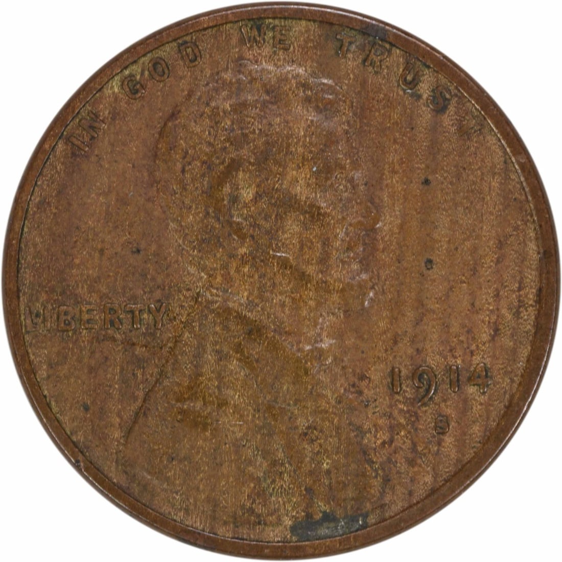 1914 S Lincoln Wheat Copper Small Cent EF Uncertified (1 of 2)