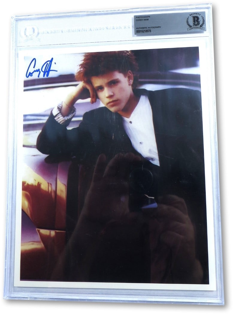 Corey Haim Autographed Photograph The Lost Boys Beckett Encased 8.75x12 (1 of 3)