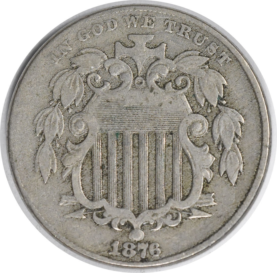 1876 Shield Nickel DDO FS-102 by Longacre Uncertified Coin: 1876 Shield Nickel DDO FS-102 by Longacre Uncertified Coin This 1876 Shield Nickel is a remarkable piece of numismatic history, featuring the design by James Barton Longacre. With a denomination of 5 