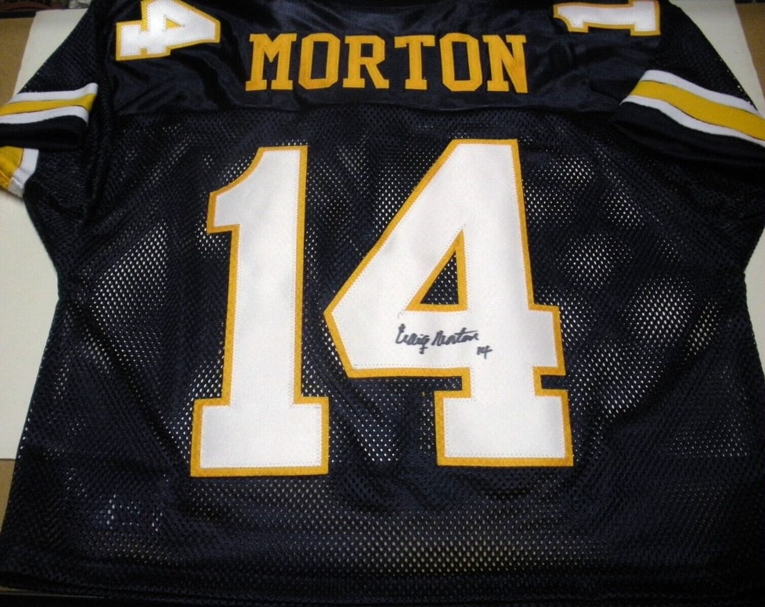 Signed Craig Morton California Bears Champion football jersey with COA (1 of 2)