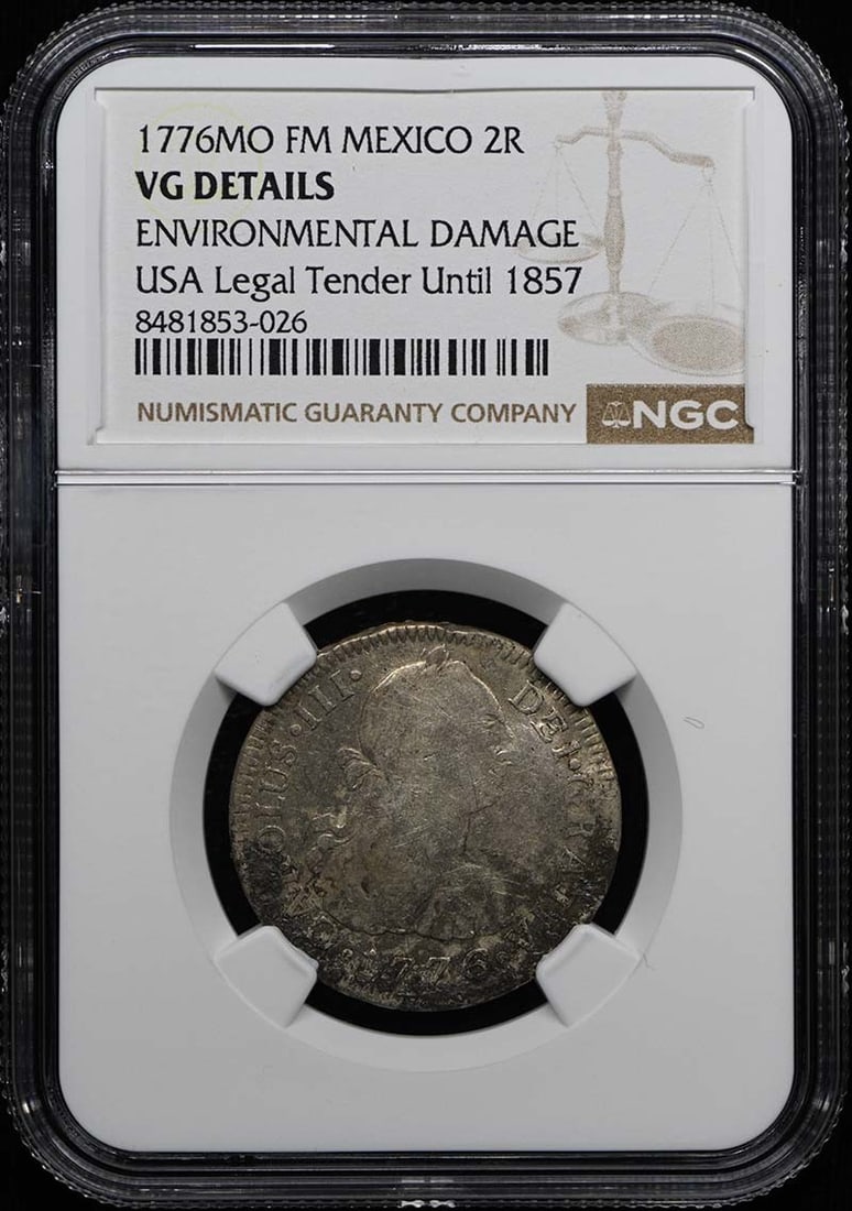 Mexico 1776MO FM 2R Coin NGC VG Details (1 of 4)