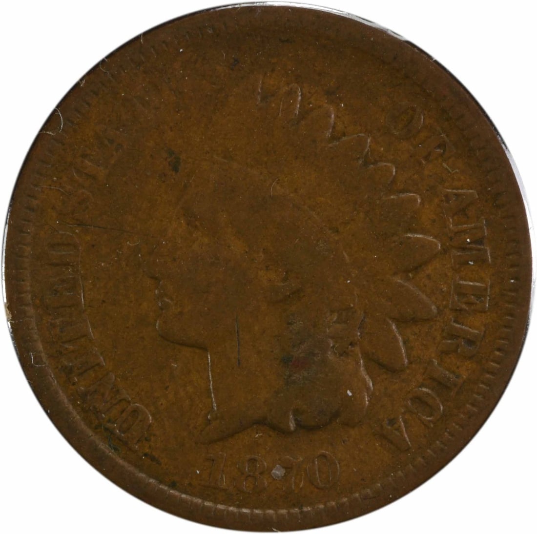 1870 Indian Head Cent VG FS-303 S-7 Uncertified Copper Coin: 1870 Indian Head Cent VG FS-303 S-7 Uncertified Copper Coin This 1870 Indian Cent, featuring the iconic Indian Head design by James Barton Longacre, is a remarkable piece for any coin collector. It wa