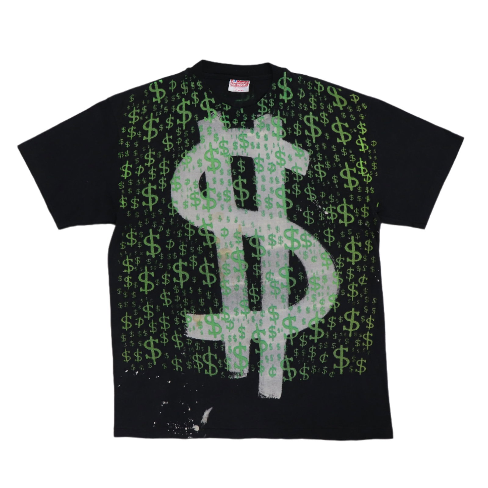 Original 1980s Mosquitohead Black Money Graphic Cotton Shirt (1 of 4)
