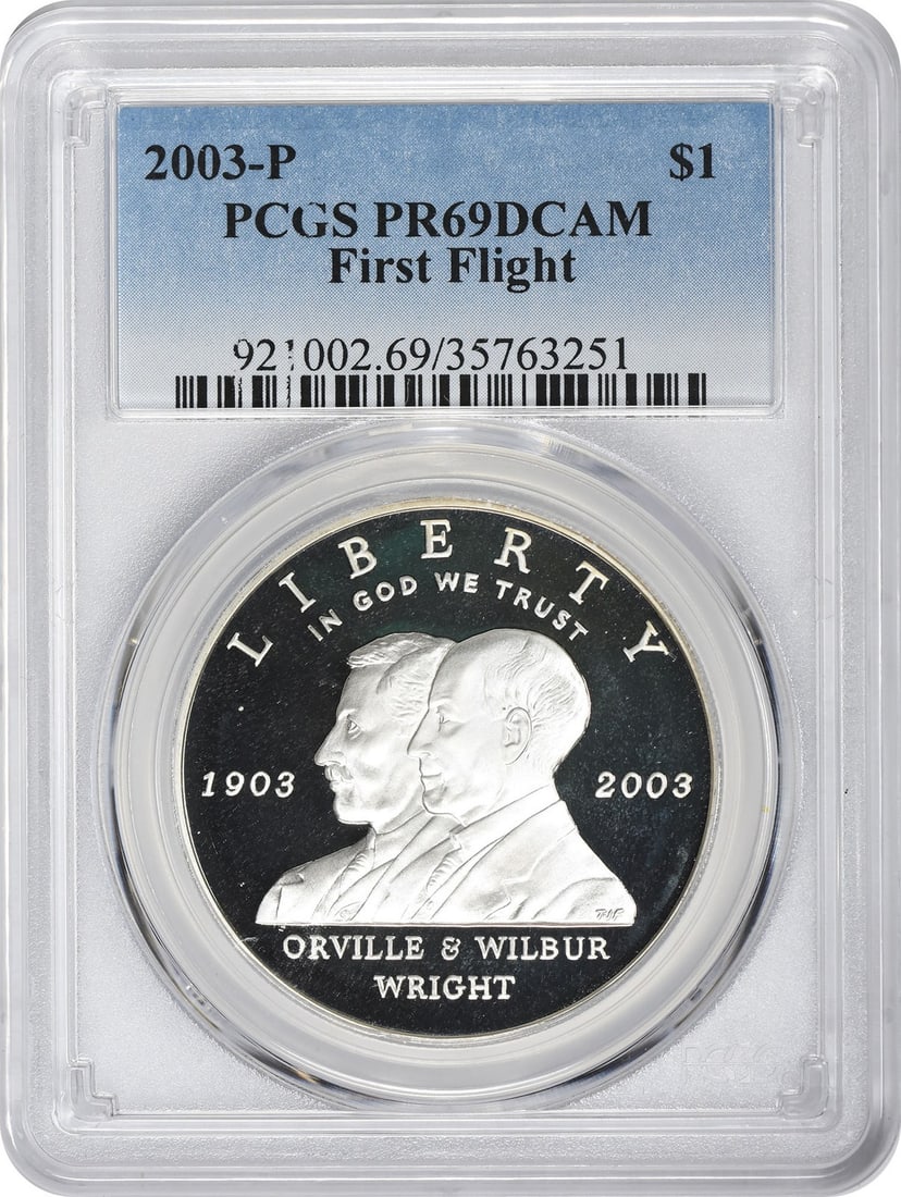 2003 P First Flight PCGS PR69DCAM Silver Dollar (1 of 2)