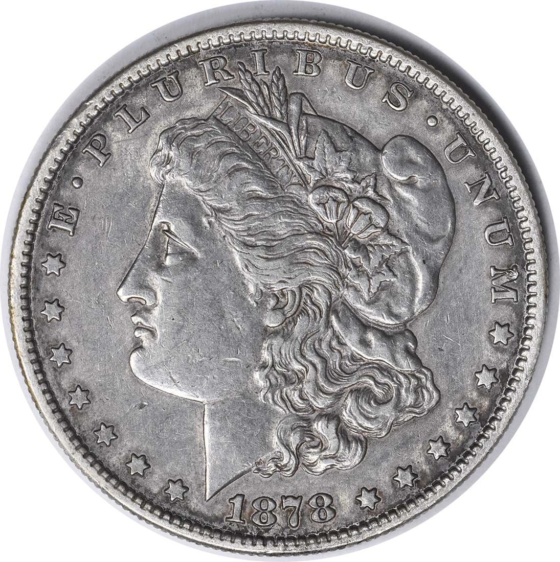 1878-S Morgan Silver Dollar VAM 57 Long Arrow Shaft Uncertified EF: 1878-S Morgan Silver Dollar VAM 57 Long Arrow Shaft Uncertified EF This 1878-S VAM 57 Morgan Dollar features the Long Arrow Shaft variety. Minted in San Francisco, the coin is composed of 90% silver a