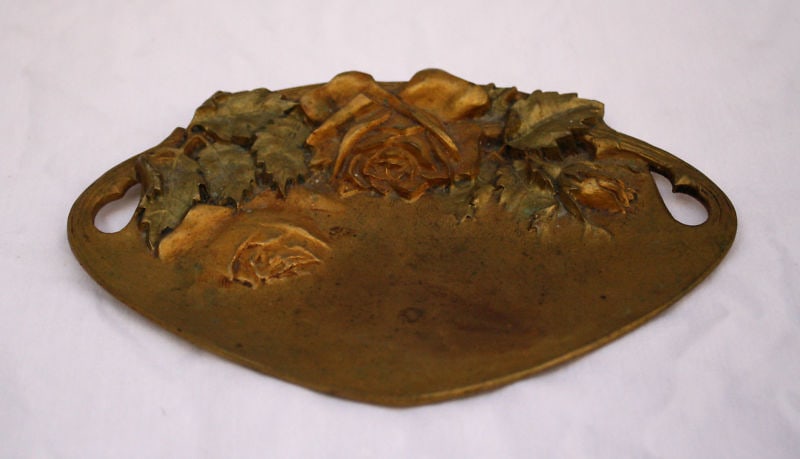 1900 French Art Nouveau Dore Bronze Card Holder by Boyer Lourdes (1 of 7)