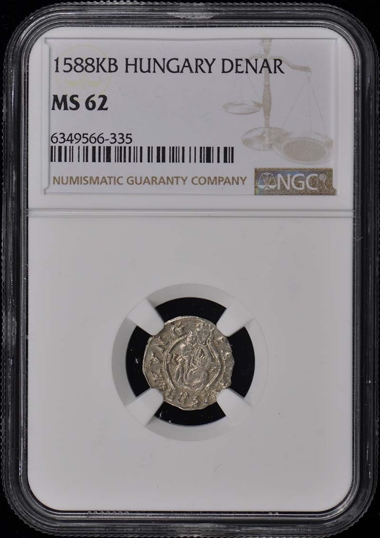 1588KB Hungary Denar Madonna and Child NGC MS62 Uncirculated Coin (1 of 4)