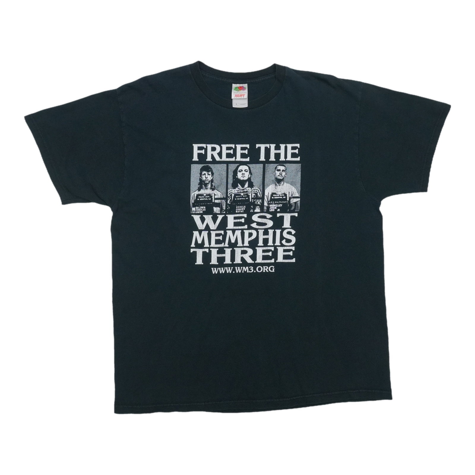 Vintage 2000s Black Cotton West Memphis Three Tee XL (1 of 4)