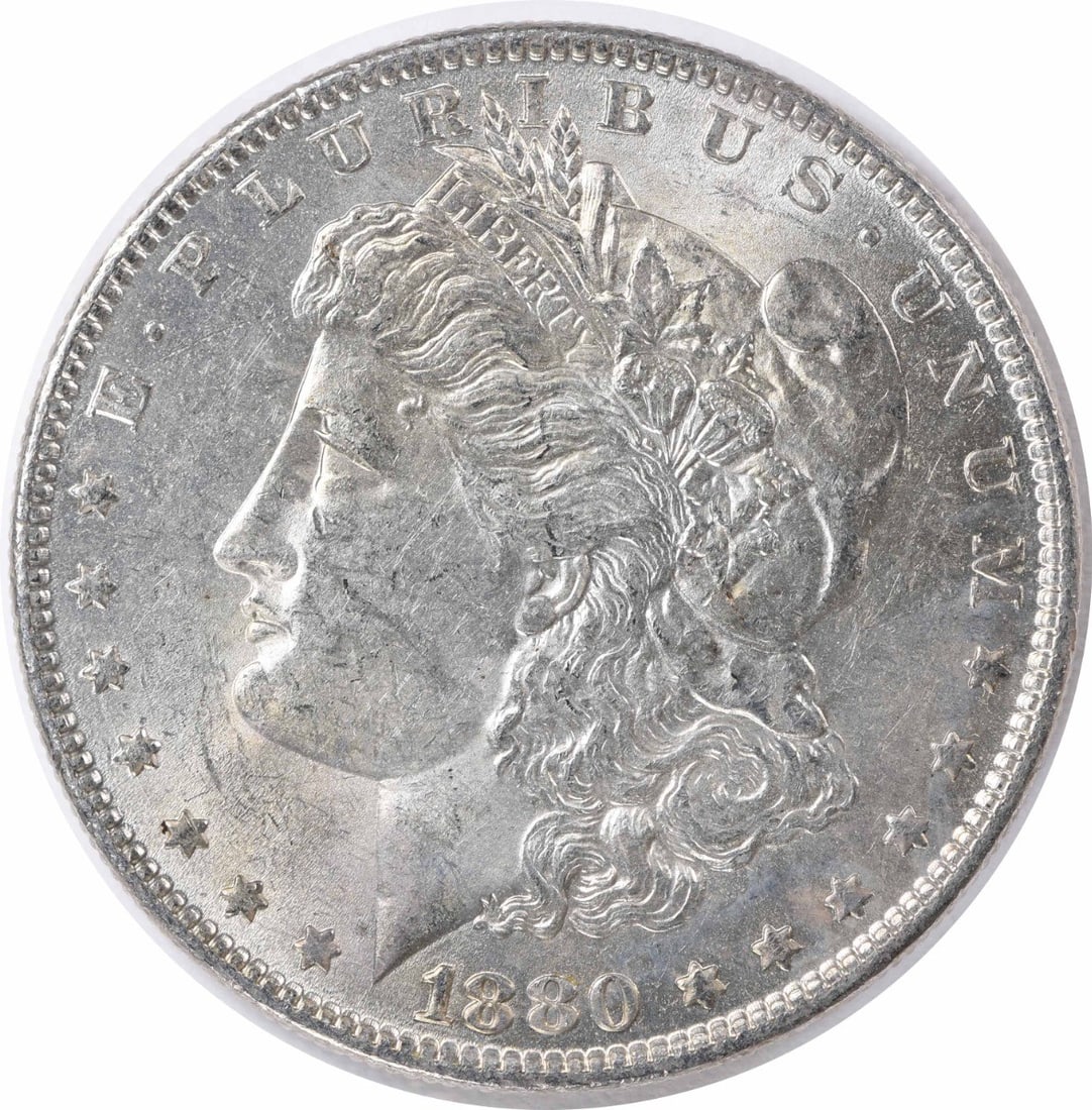 1880-O Morgan Silver Dollar AU Uncertified 90% Silver Coin: 1880-O Morgan Silver Dollar AU Uncertified 90% Silver Coin This 1880-O Morgan Silver Dollar showcases the classic design by George T. Morgan, featuring a beautiful depiction of Liberty on the obverse 