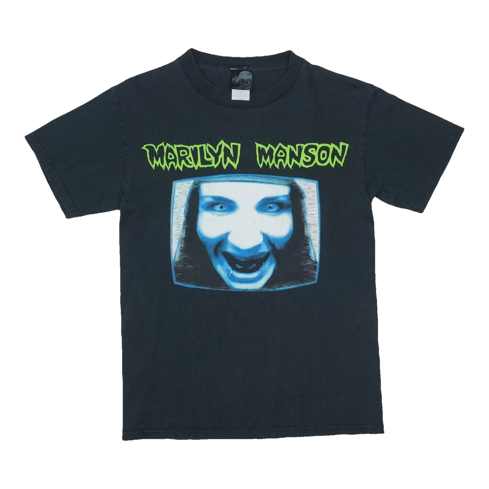 Marilyn Manson TV Face Black Cotton T Shirt Small (1 of 5)
