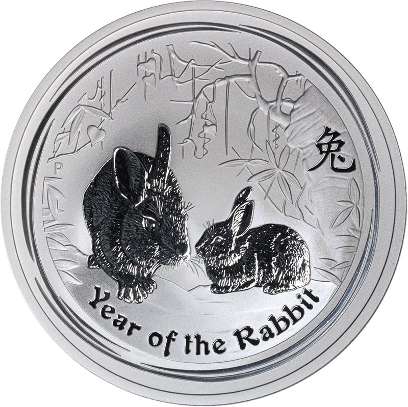 Australia 2011 Year of the Rabbit $2 2 Oz .999 Silver Coin (1 of 2)