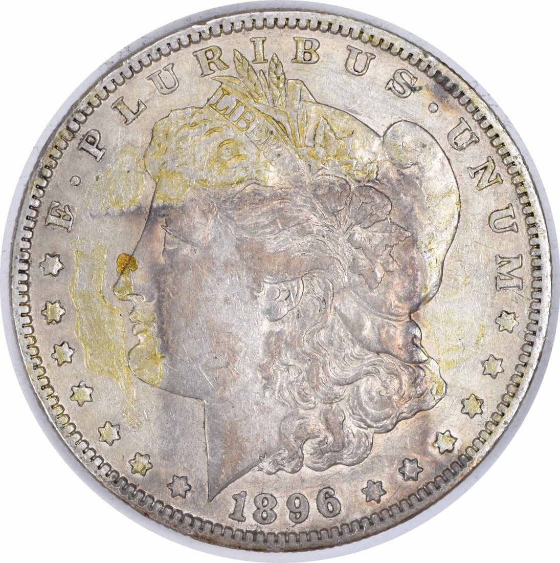 AU Grade 1896 O Morgan Dollar Uncertified 90 Silver New Orleans Mint: AU Grade 1896 O Morgan Dollar Uncertified 90 Silver New Orleans Mint This is an 1896-O Morgan Silver Dollar from the United States, minted in New Orleans. The coin is composed of 90% silver and 10% co