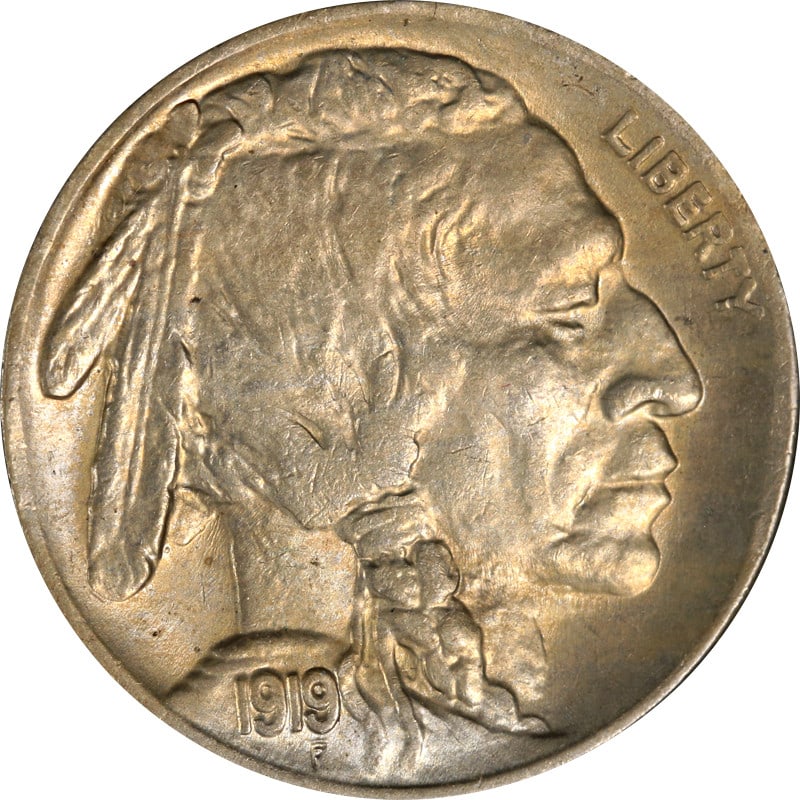 United States 1919 P Buffalo 5C Nickel Uncertified: United States 1919 P Buffalo 5C Nickel Uncertified 1919-P Buffalo Nickel from the United States. This uncirculated coin is composed of nickel and is offered in pre-owned condition. It is uncertified. 