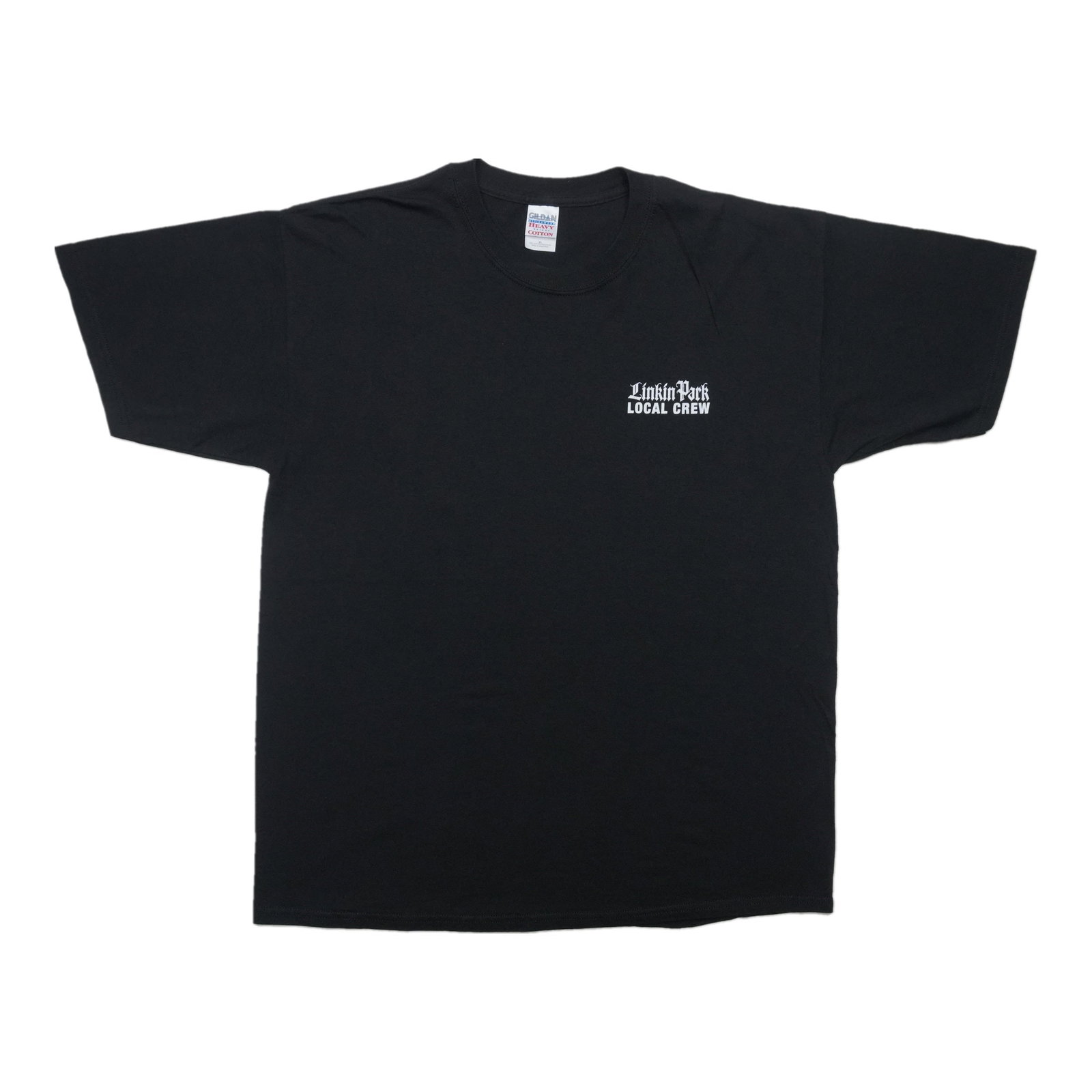 Vintage Linkin Park crew tee 2000 black XL cotton: Vintage Linkin Park crew tee 2000 black XL cotton This is an original vintage 2000 Linkin Park Local Crew Shirt featuring a front graphic. The shirt is made from 100% cotton and comes in black. It is 
