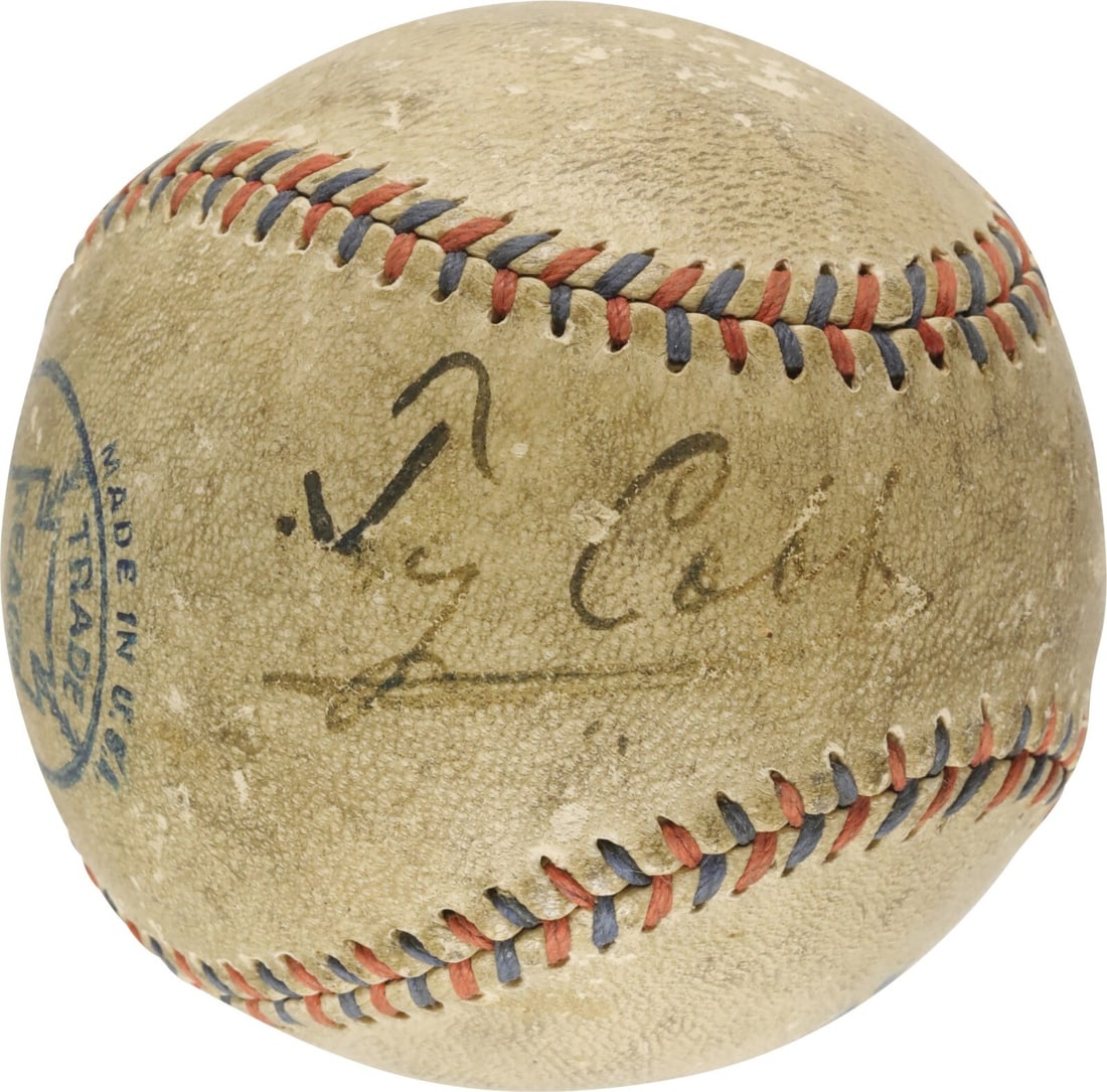 1912 Ty Cobb Single Signed Baseball JSA Authenticated Detroit Tigers: 1912 Ty Cobb Single Signed Baseball JSA Authenticated Detroit Tigers This incredible piece of baseball history features an original single-signed baseball from Ty Cobb, one of the greatest players of 