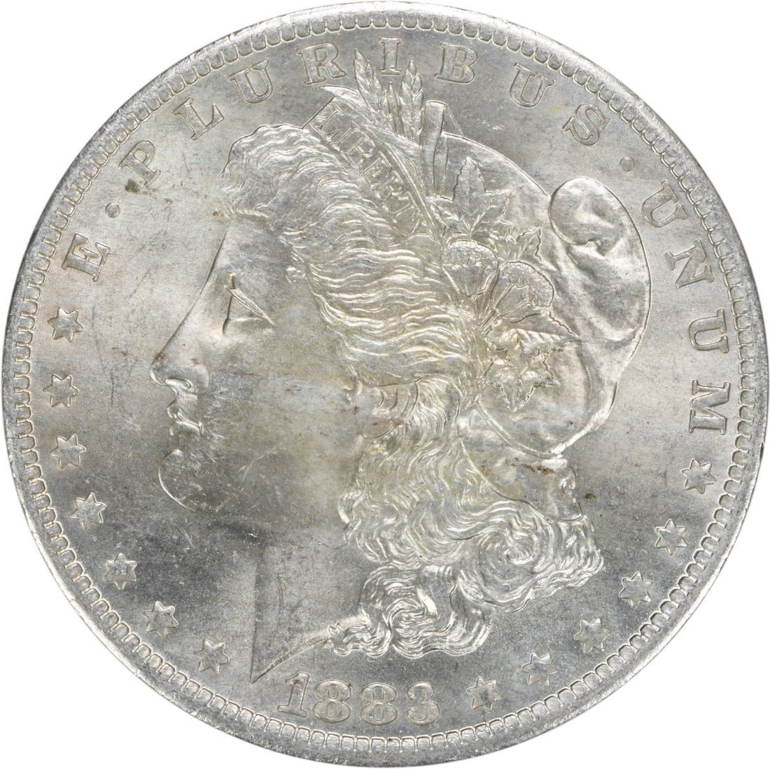 Uncirculated 1883 O Silver Dollar Morgan Choice Brilliant Uncertified: Uncirculated 1883 O Silver Dollar Morgan Choice Brilliant Uncertified This is an 1883-O Morgan Silver Dollar from the United States. The coin is uncirculated and has a Choice Brilliant Uncirculated (B