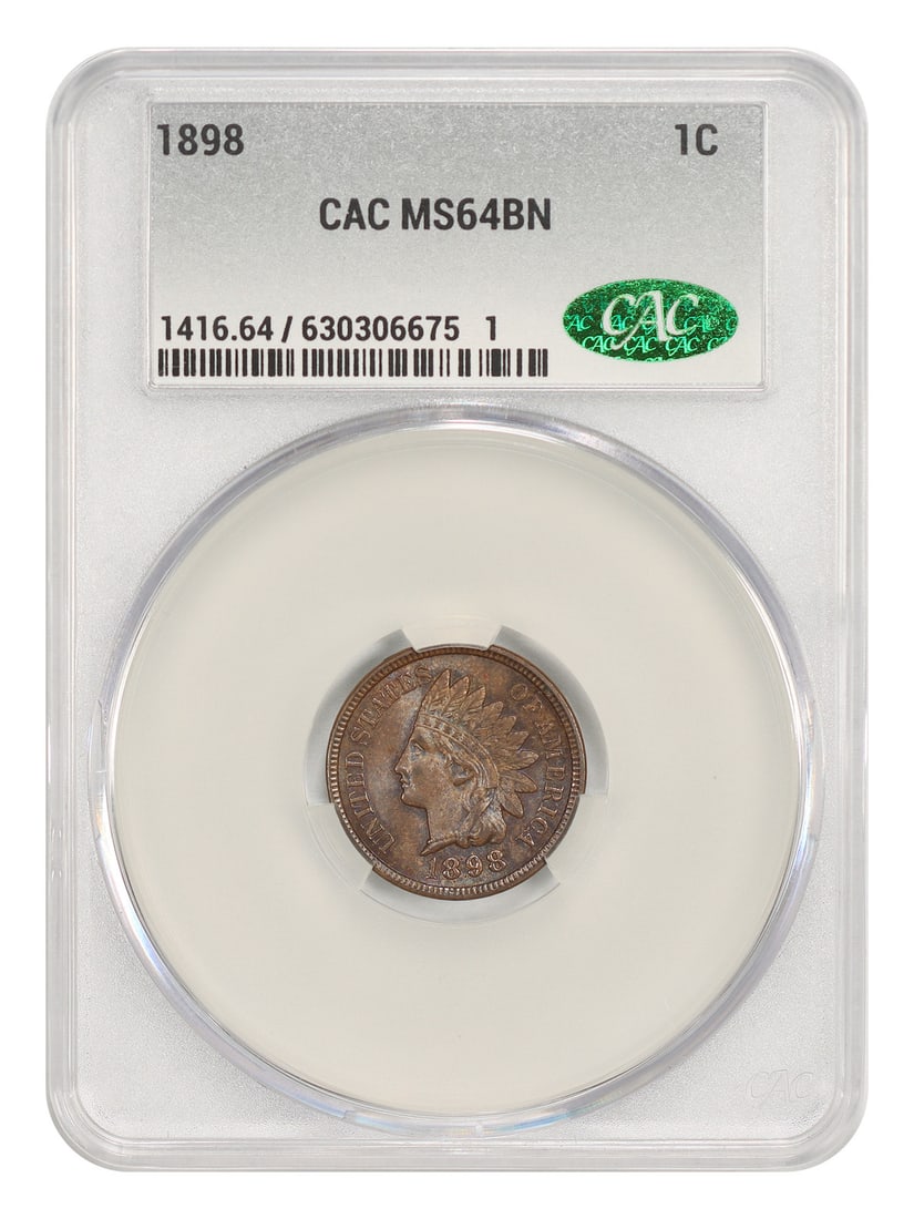 1898 Indian Cent CACG MS64BN 1C Philadelphia (1 of 4)
