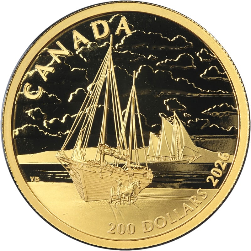 Canada 2026 $200 Tall Ships Ketch Rig 1/2 oz .9999 Gold Coin OGP COA: Canada 2026 $200 Tall Ships Ketch Rig 1/2 oz .9999 Gold Coin OGP COA Original 2026 Canada $200 Tall Ships: Ketch Rig gold coin with .9999 fine gold content and original government packaging with certi