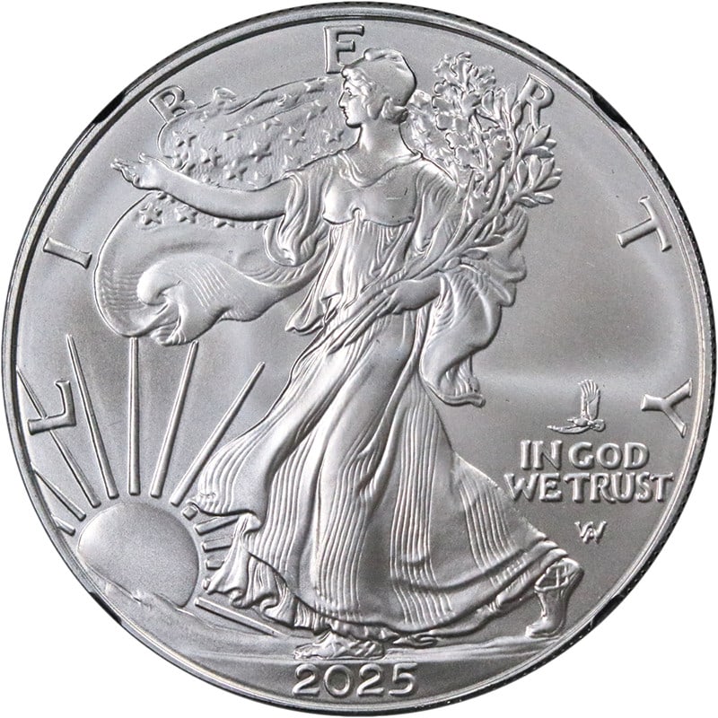 2025 Silver American Eagle $1 MS70 Eagle Privy Treasure Series NGC OGP: 2025 Silver American Eagle $1 MS70 Eagle Privy Treasure Series NGC OGP This 2025 Silver American Eagle $1 Eagle Privy coin is graded NGC MS70, ensuring its pristine condition and exceptional quality. 
