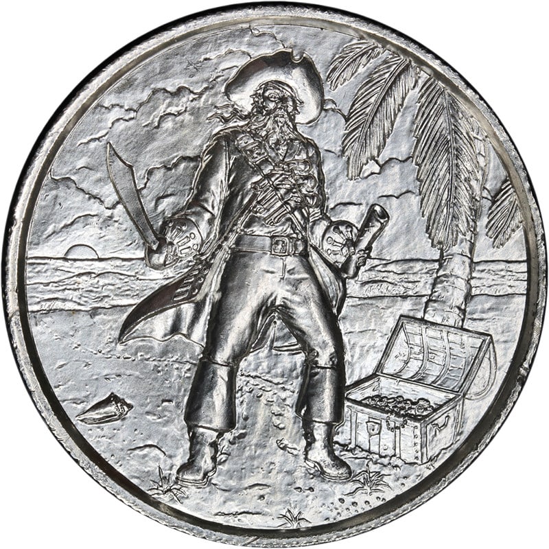 2 oz .999 Silver Round No Prey No Pay The Captain: 2 oz .999 Silver Round No Prey No Pay The Captain Original No Prey No Pay "The Captain" 2 ounce silver round with a .999 fine silver composition and ultra high relief design. This stock item is descri