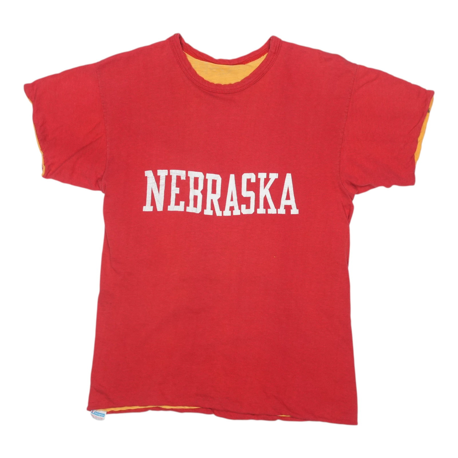 Vintage 1970s Red Nebraska Cornhuskers Champion Cotton Reversible Shirt (1 of 4)