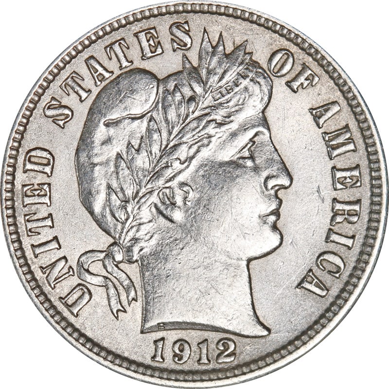 United States 1912 P Barber Silver Dime Coin: United States 1912 P Barber Silver Dime Coin 1912-P Barber Dime from the United States. This pre-owned coin is uncertified and circulated. Specifications Item Type: Dime Series: Barber Dime Year: 1912